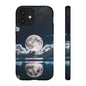 Moonlit Reflection Phone Case — Night Sky Moon & Clouds Tough Case