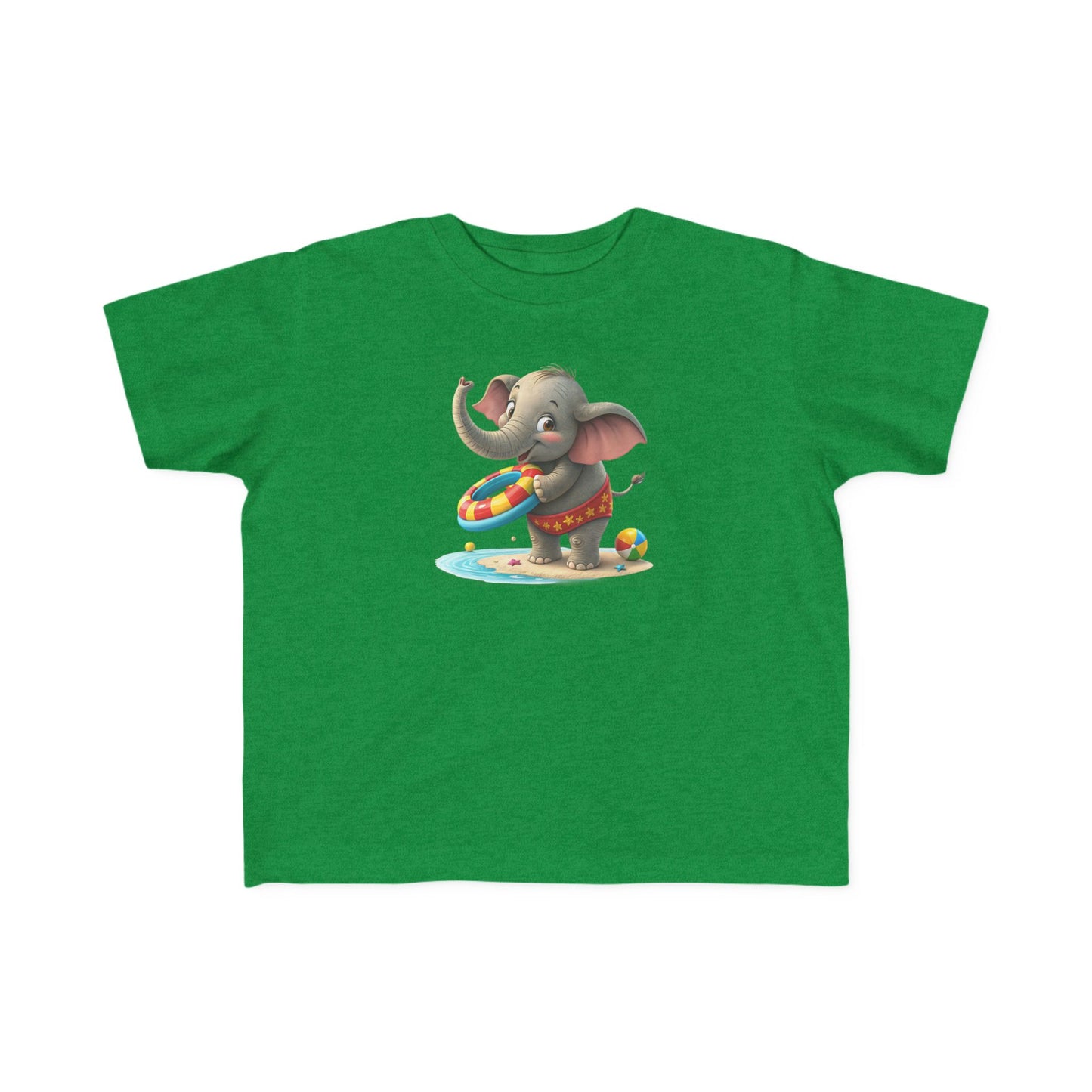 Cute Elephant Toddler Tee, Fun Summer Shirt, Kids Beachwear, Adorable Gift for Ages 2-5, Playful Animal Apparel