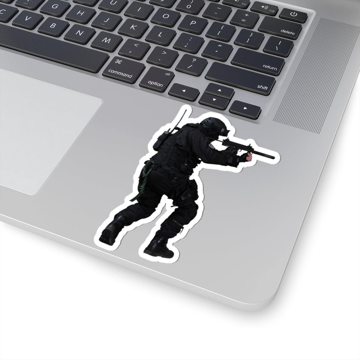 SWAT Operator Vinyl Sticker — Tactical Soldier Kiss-Cut Decal for Laptops & Gear