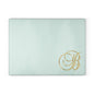 Monogram Glass Cutting Board – Elegant Gold 'B' on Mint or Clear