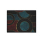 Heavy-Duty Floor Mat — Teal & Burgundy Modern Circle Entry Rug