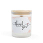 Thank You Frosted Glass Candle – 11oz Scented Gift Candle with Heart Accent