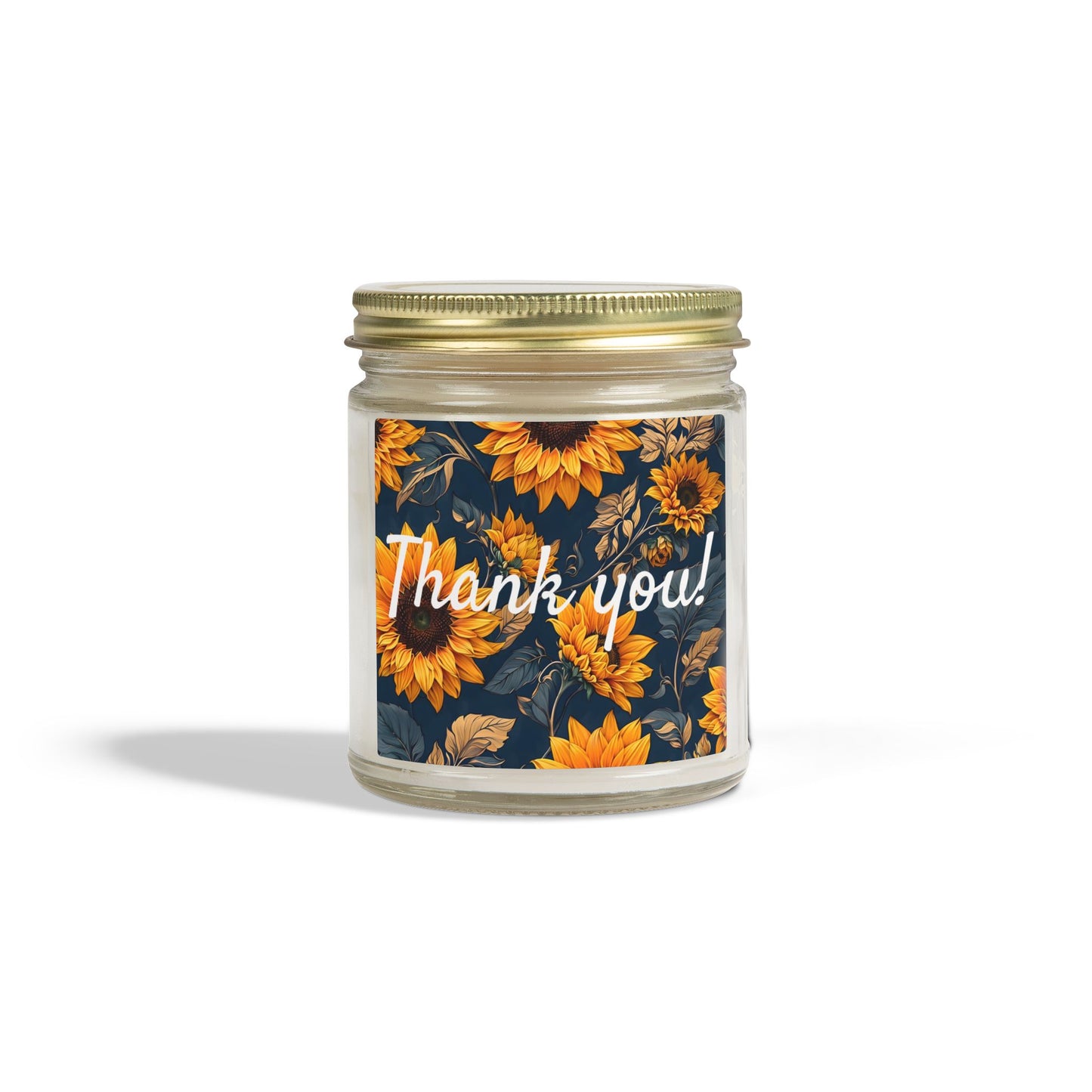 Thank You Sunflower Scented Candle — Coconut Apricot Wax (4oz/9oz)