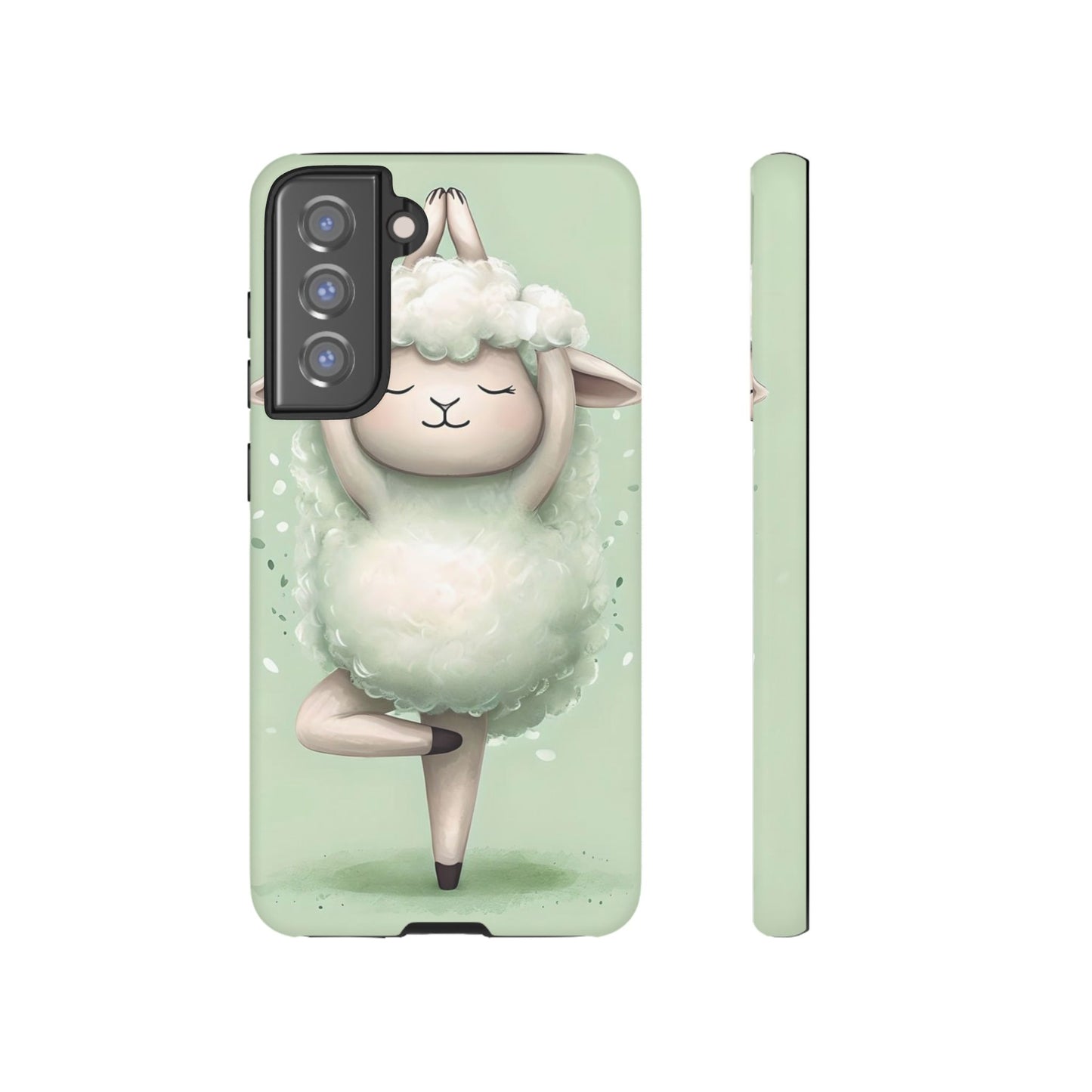 Cute Yoga Sheep Phone Case — Pastel Lamb Ballerina Protective Cover