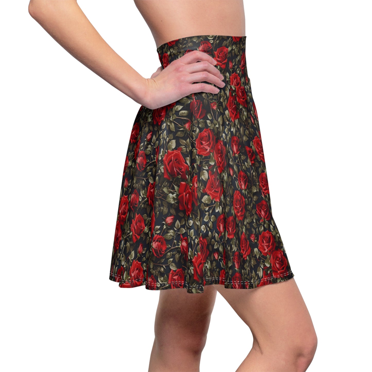 Floral Print Women's Skater Skirt, Trendy Summer Fashion, Garden Party Outfit, Casual Everyday Wear, Gift for Her