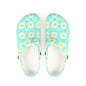 Aqua Daisy EVA Foam Clogs — Lightweight Floral Garden Shoes