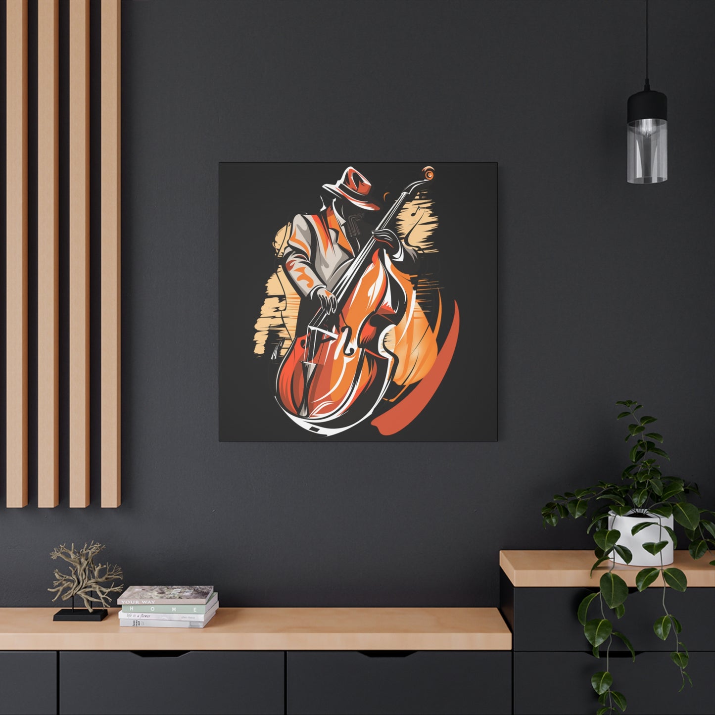 Matte Canvas, Stretched, 1.25" - Bass Player