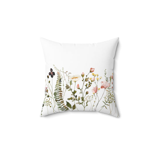 Floral Decorative Pillow, Cozy Home Accent, Botanical Cushion, Ideal Gift for Home Decor, Spring and Summer Vibes, Perfect for Living Room