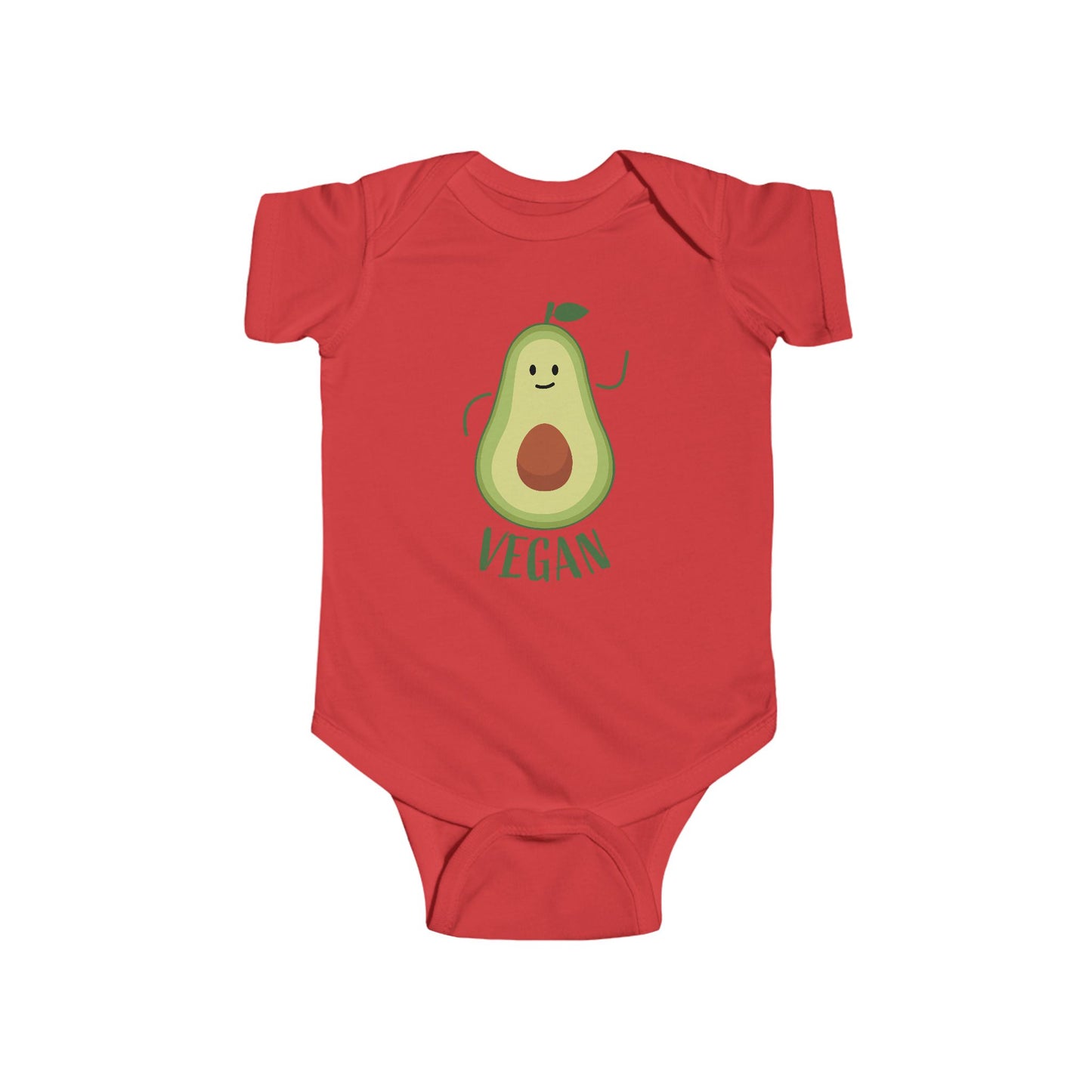 Cute Vegan Avocado Baby Bodysuit