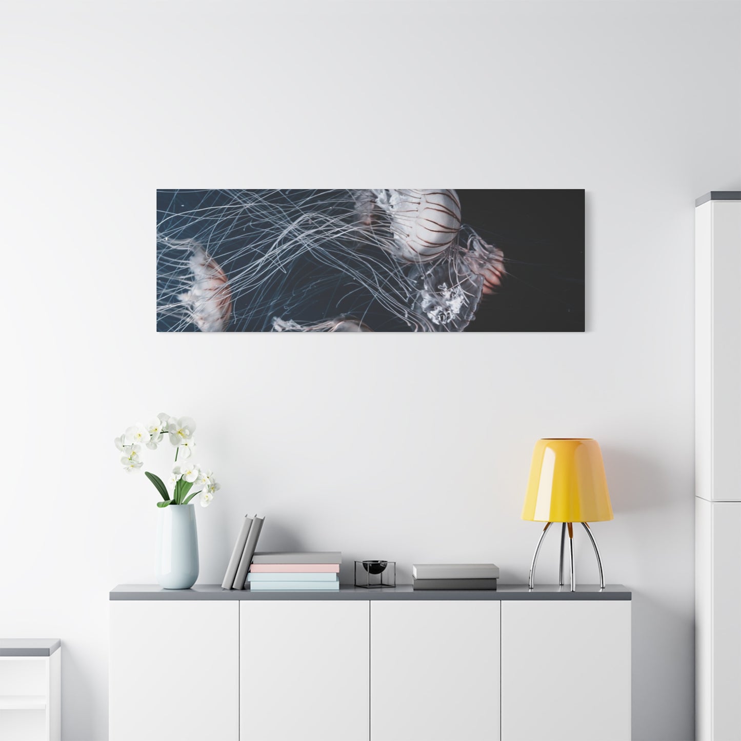 Jellyfish Swarm Matte Stretched Canvas