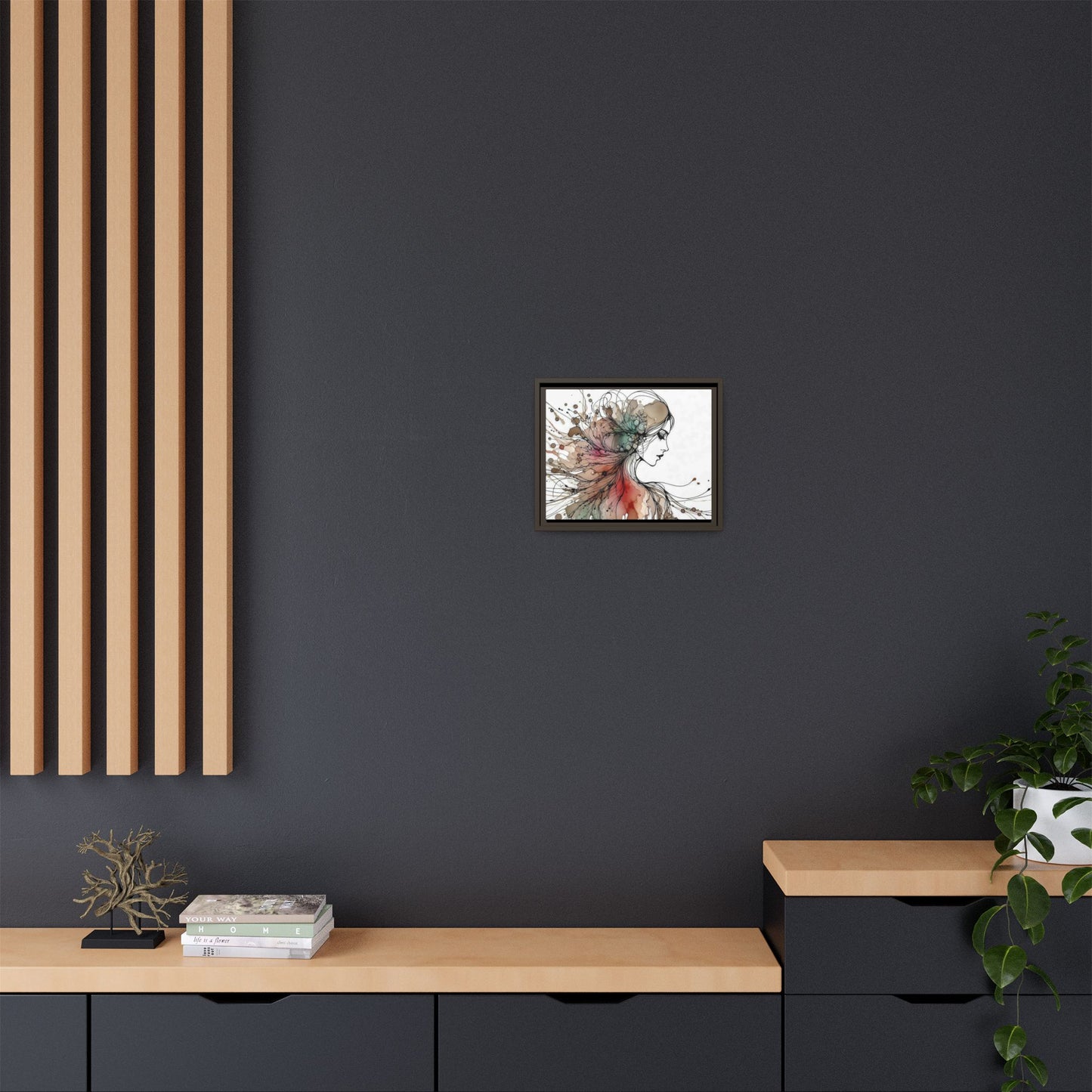 Matte Canvas, Framed (Multi-color) - Girl Whispers