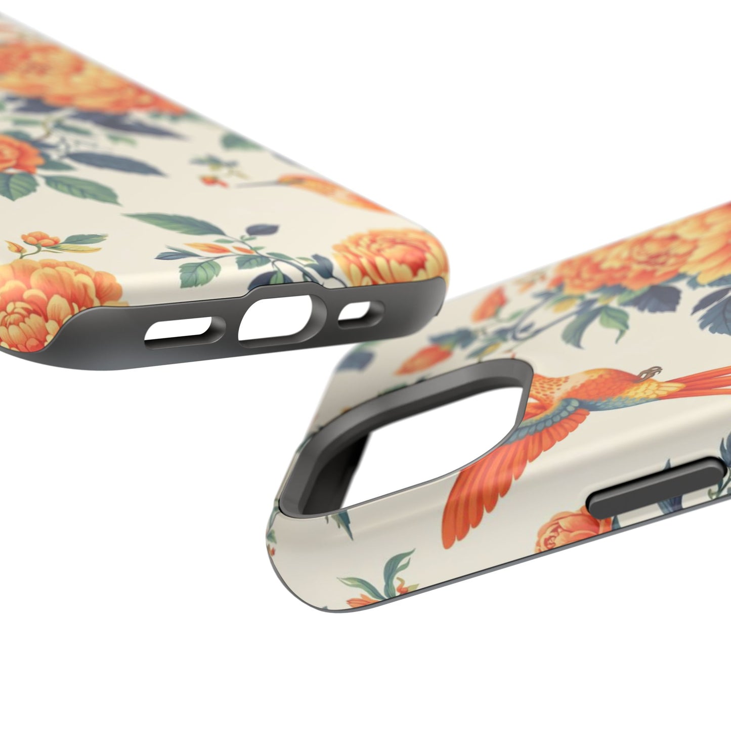 Floral Hummingbird Magnetic Phone Case — Impact-Resistant Protective Cover