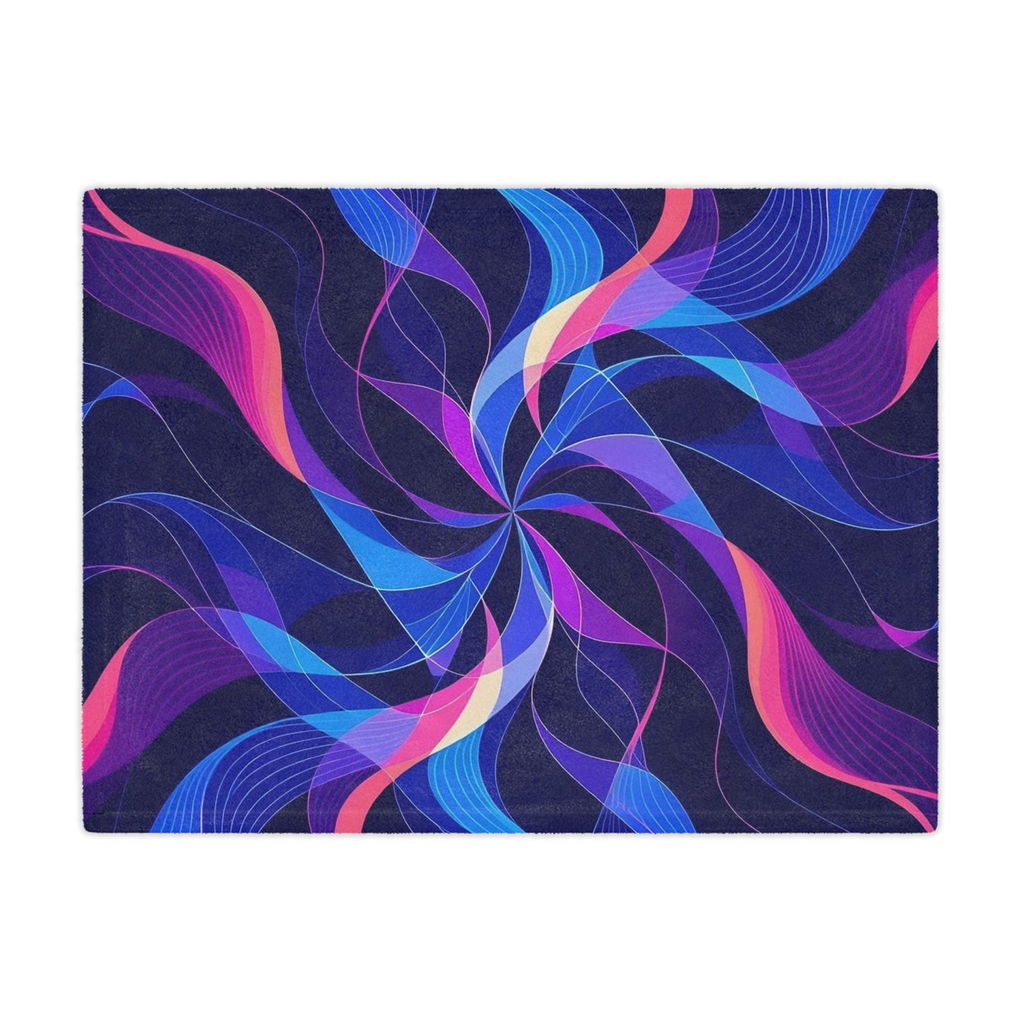 Minky Blanket — Abstract Neon Swirl Plush Throw