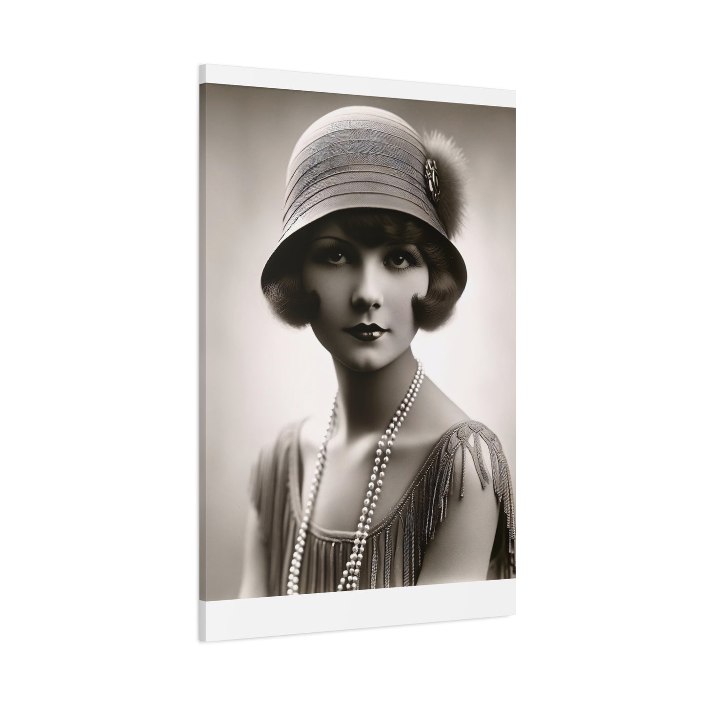 Vintage 1920s Flapper Portrait Canvas