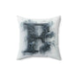 Smoky Letter 'F' Decorative Throw Pillow — Monogram Initial Accent Cushion