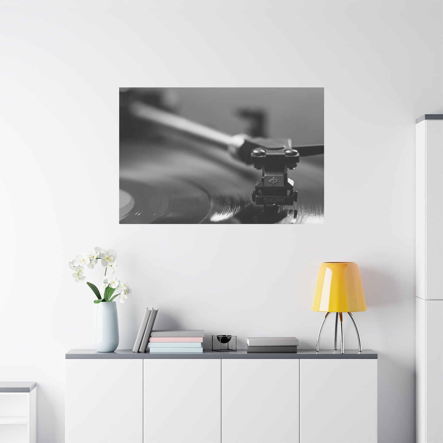Vinyl Turntable Matte Canvas Print — Stretched 1.25" Wall Art