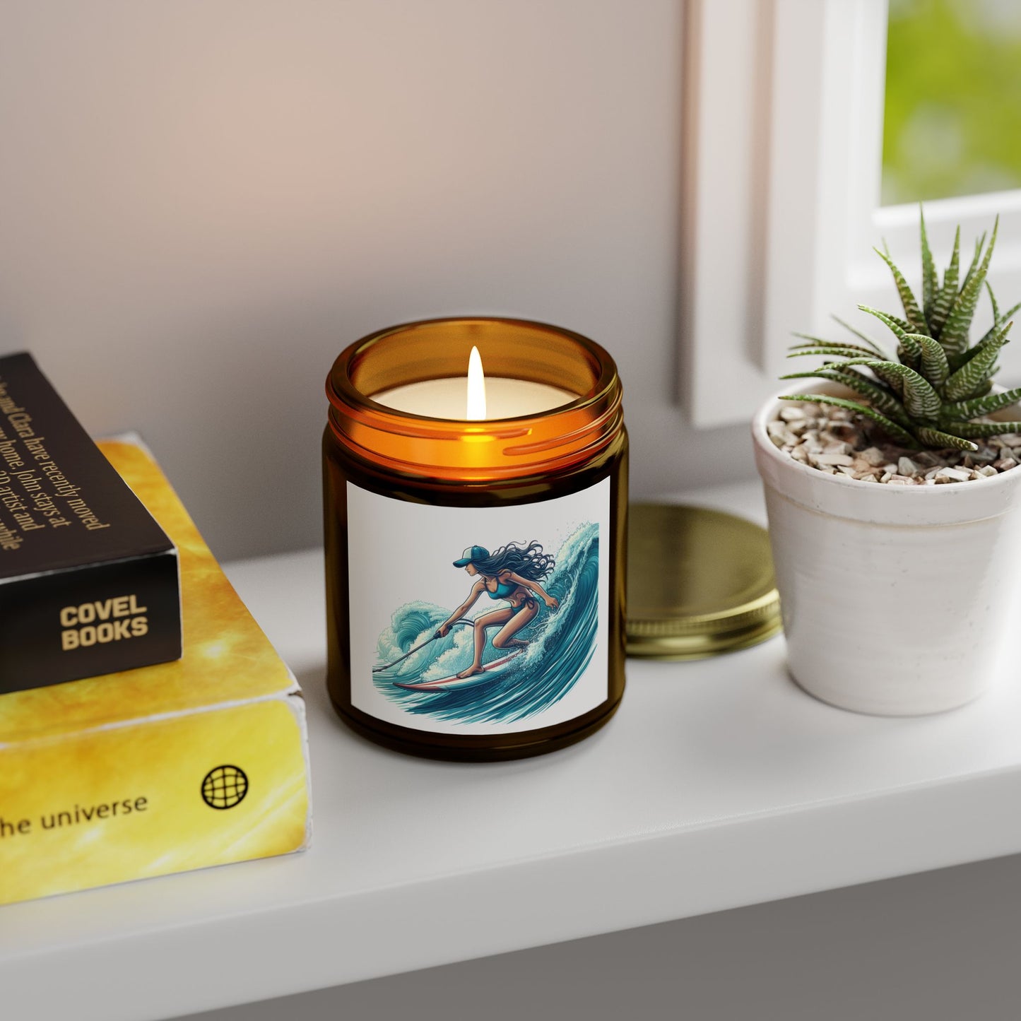 Scented Candles, Coconut Apricot Wax (4oz, 9oz) - Surfer