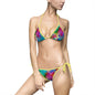 Colorful Tie-Dye Women's Bikini Swimsuit, Beach Swimwear, Summer Vacation, Pool Party, Resort Getaway, Festival Outfits