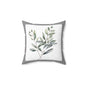 Botanical Eucalyptus Throw Pillow — Watercolor Greenery Accent Pillow