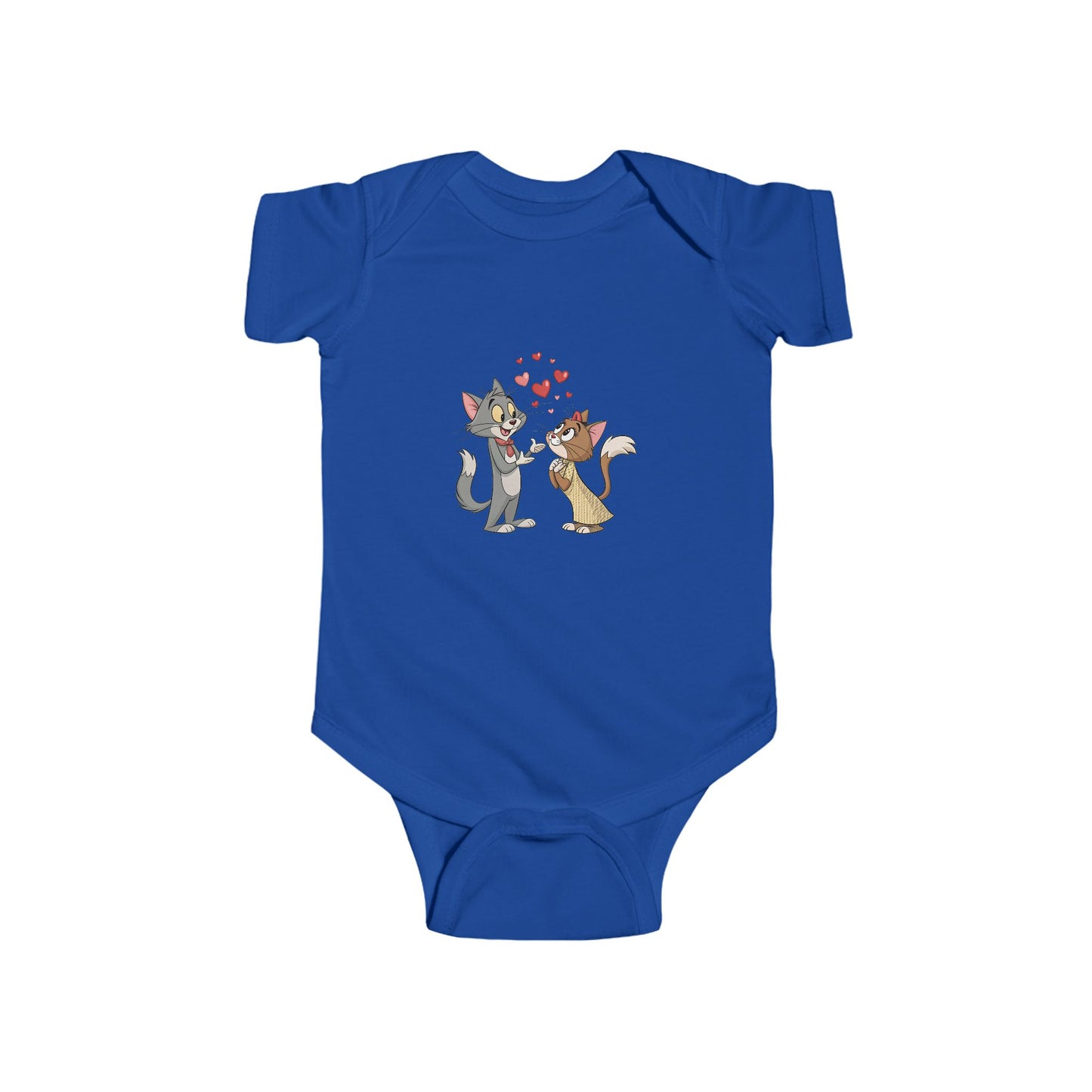 Cute Kissing Cats Infant Bodysuit – Baby Valentine Cat Love Onesie