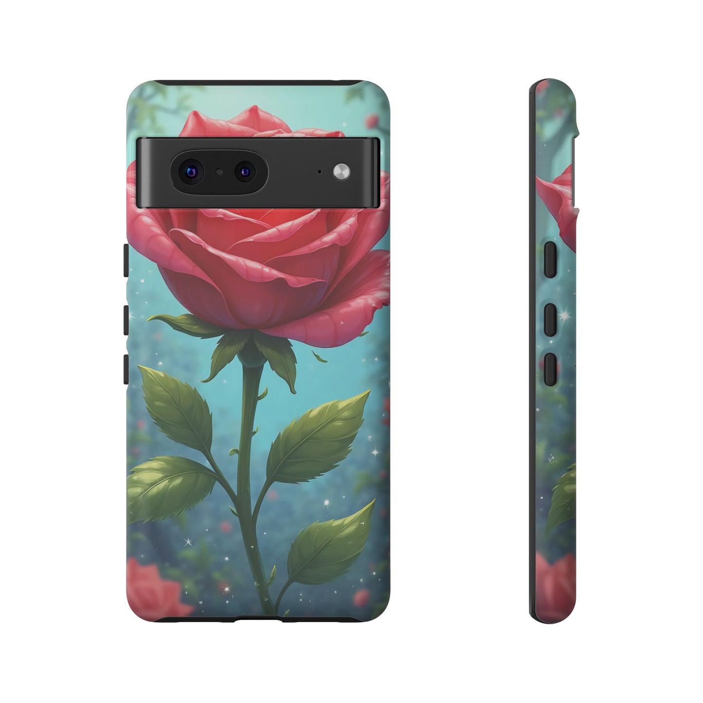 Floral Phone Case, Tough Cases with Elegant Rose Design, Stylish iPhone Cover, Rose Flower Gift for Nature Lovers, Unique Mobile Accessories