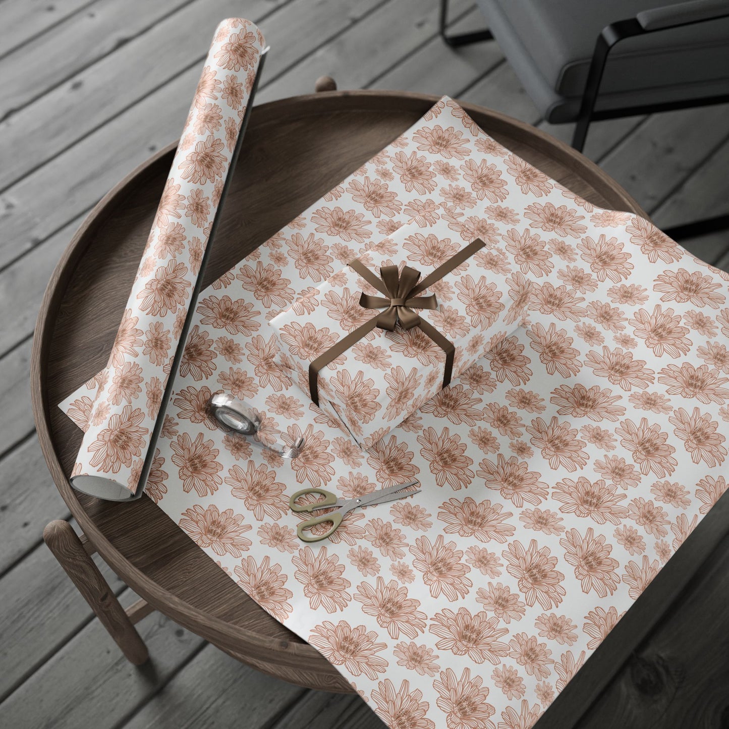 Elegant Floral Wrapping Paper, Gift Wrap for Birthdays, Weddings, Anniversaries, Holidays, Eco-Friendly Gift Wrap