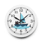 Sailing Cat Acrylic Wall Clock, Cute Home Decor