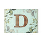 Floral Leaf Glass Cutting Board — Mint & White Decorative Kitchen Board