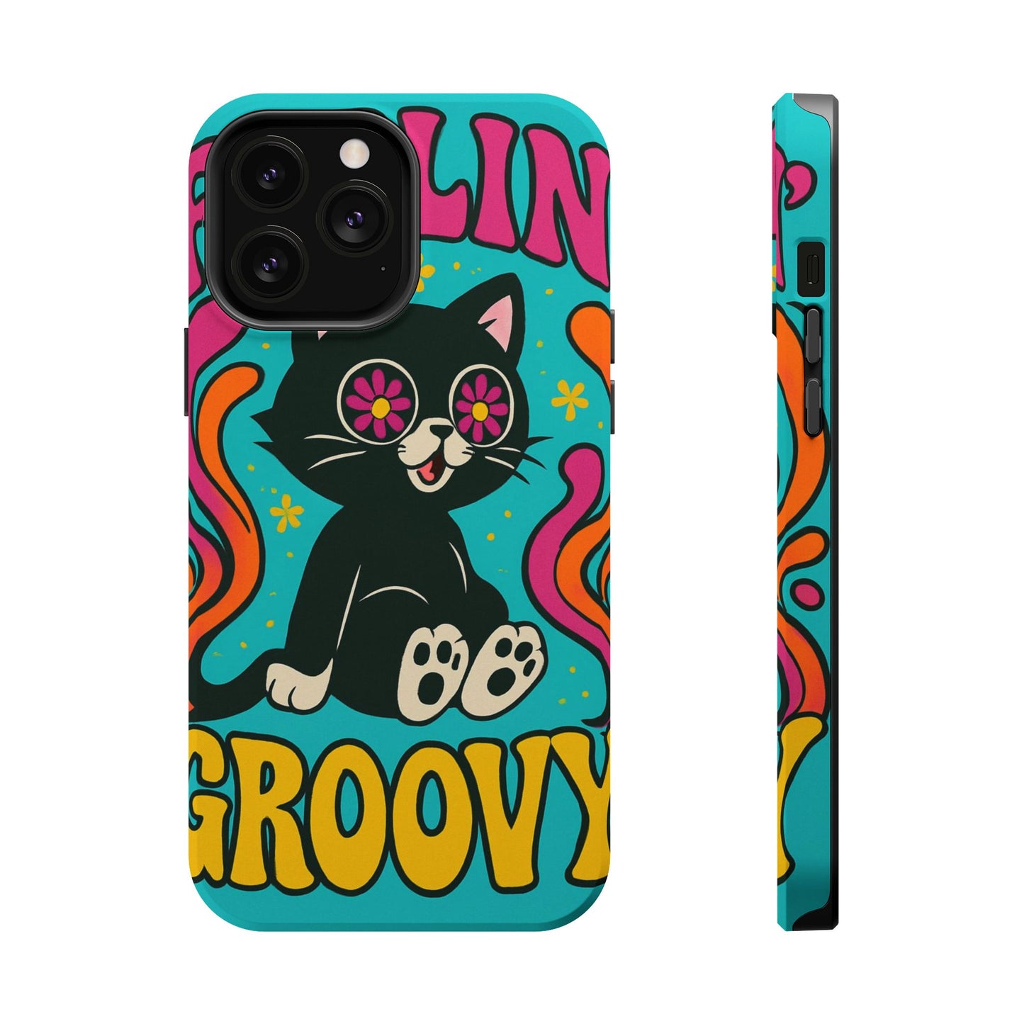 Groovy Cat Magnetic Impact-Resistant Phone Case