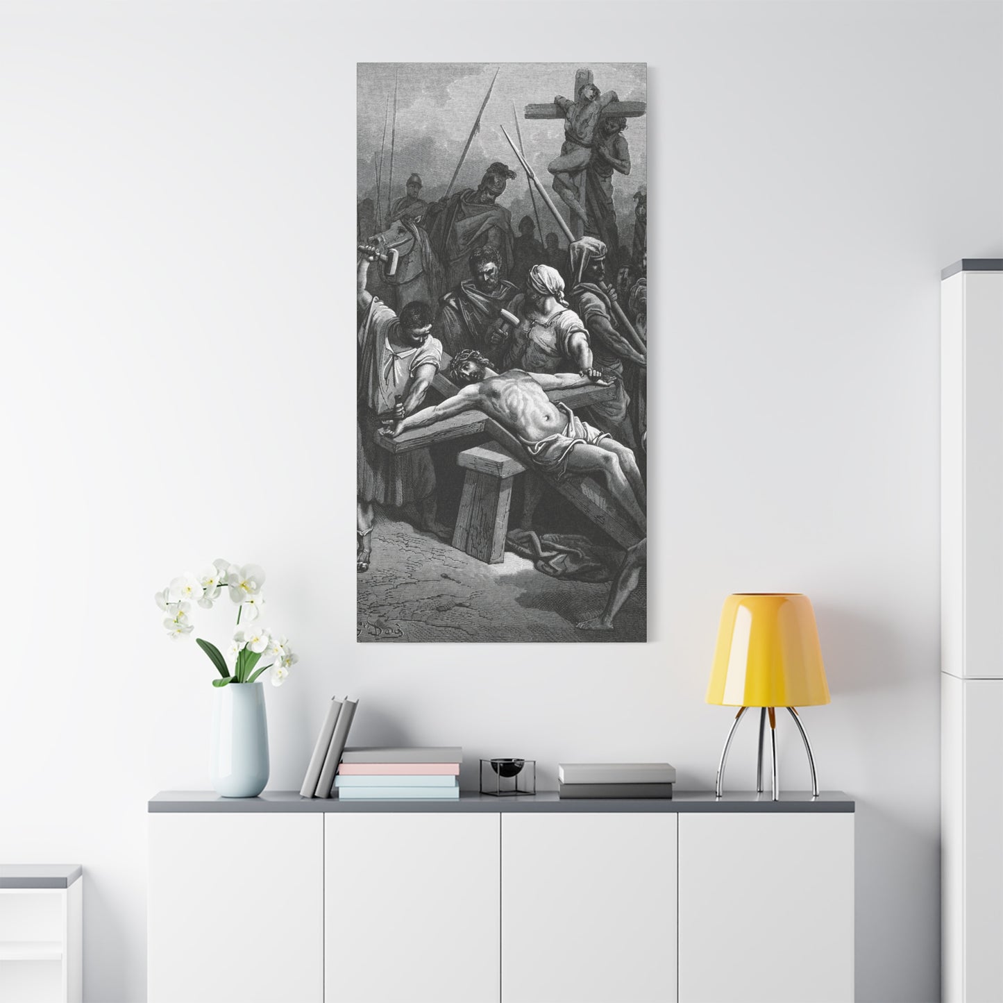Crucifixion Art Matte Canvas Print – Stretched Religious Wall Decor