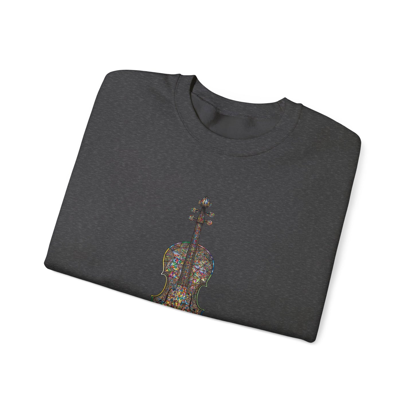 Stylish Violin Art Sweatshirt, Music Lover Gift, Cozy Crewneck, Perfect for Concerts, Music Festivals, Unisex Apparel, Gift for Musicians