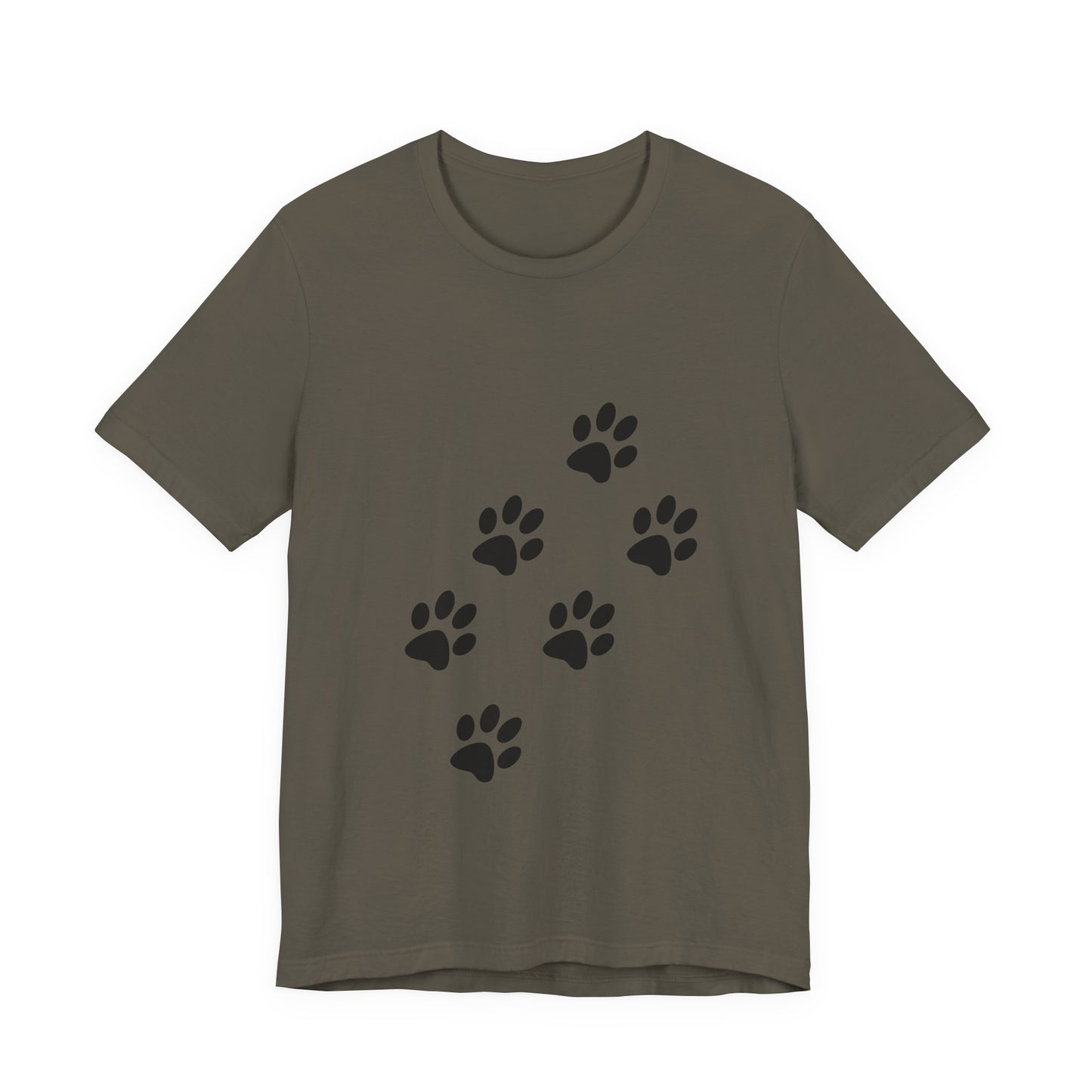 Paw Print Short Sleeve Tee | Unisex Animal Lover Shirt, Pet Owner Gift, Casual Wear, Gifts for Dog Lovers, Comfortable T-Shirt