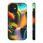 Phone Case - Vibrant Waterfall Landscape with Butterfly | Colorful Nature Protective Case