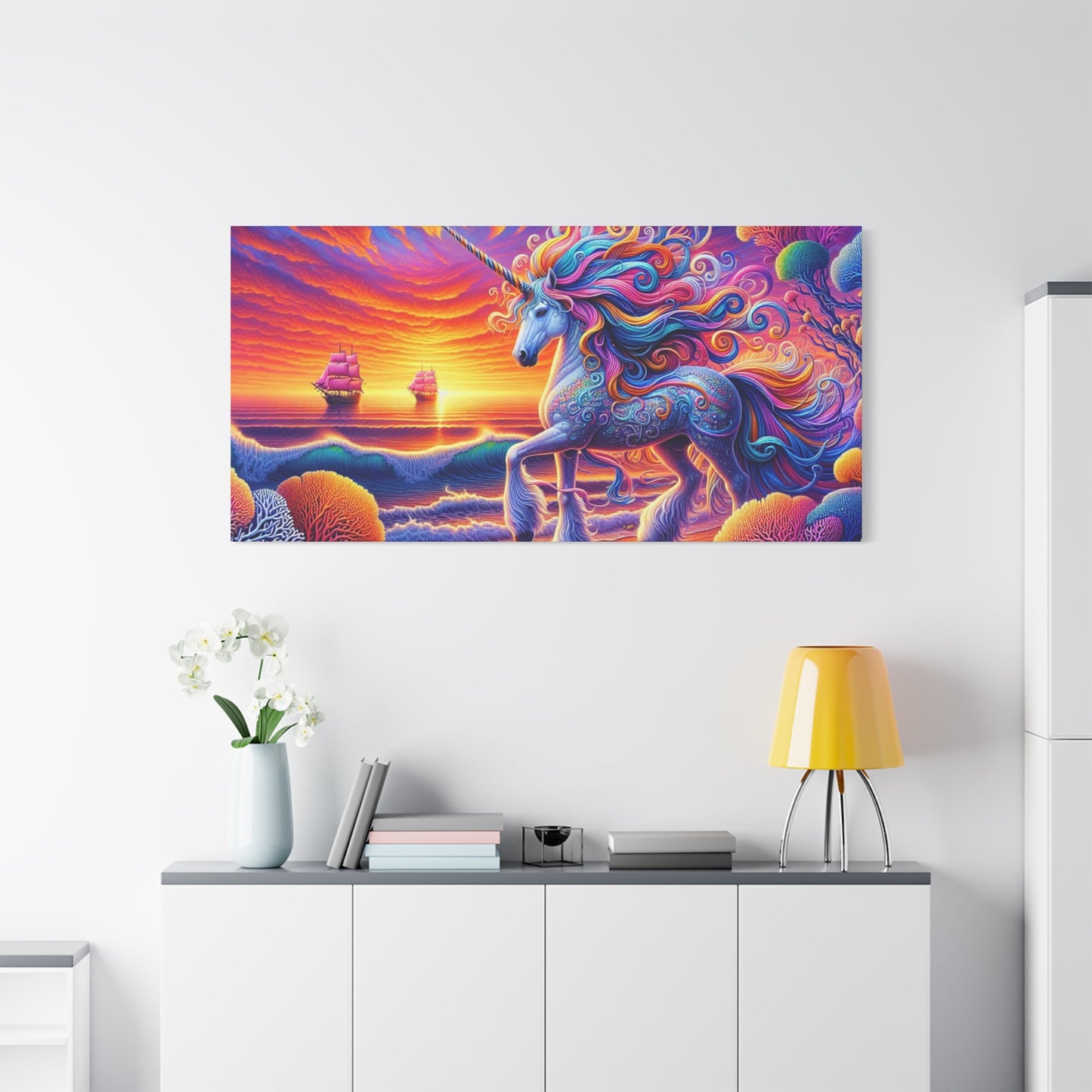 Matte Canvas, Stretched, 1.25"  Unicorn