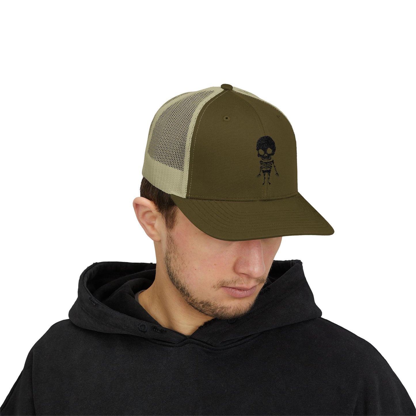 Skeleton Snapback Trucker Cap | Trendy Hat for Festivals, Halloween, Costume Parties, Alternative Fashion, Everyday Wear