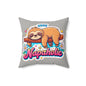Napaholic Sloth Faux Suede Pillow — Cute Sleepy Sloth Decorative Throw Pillow