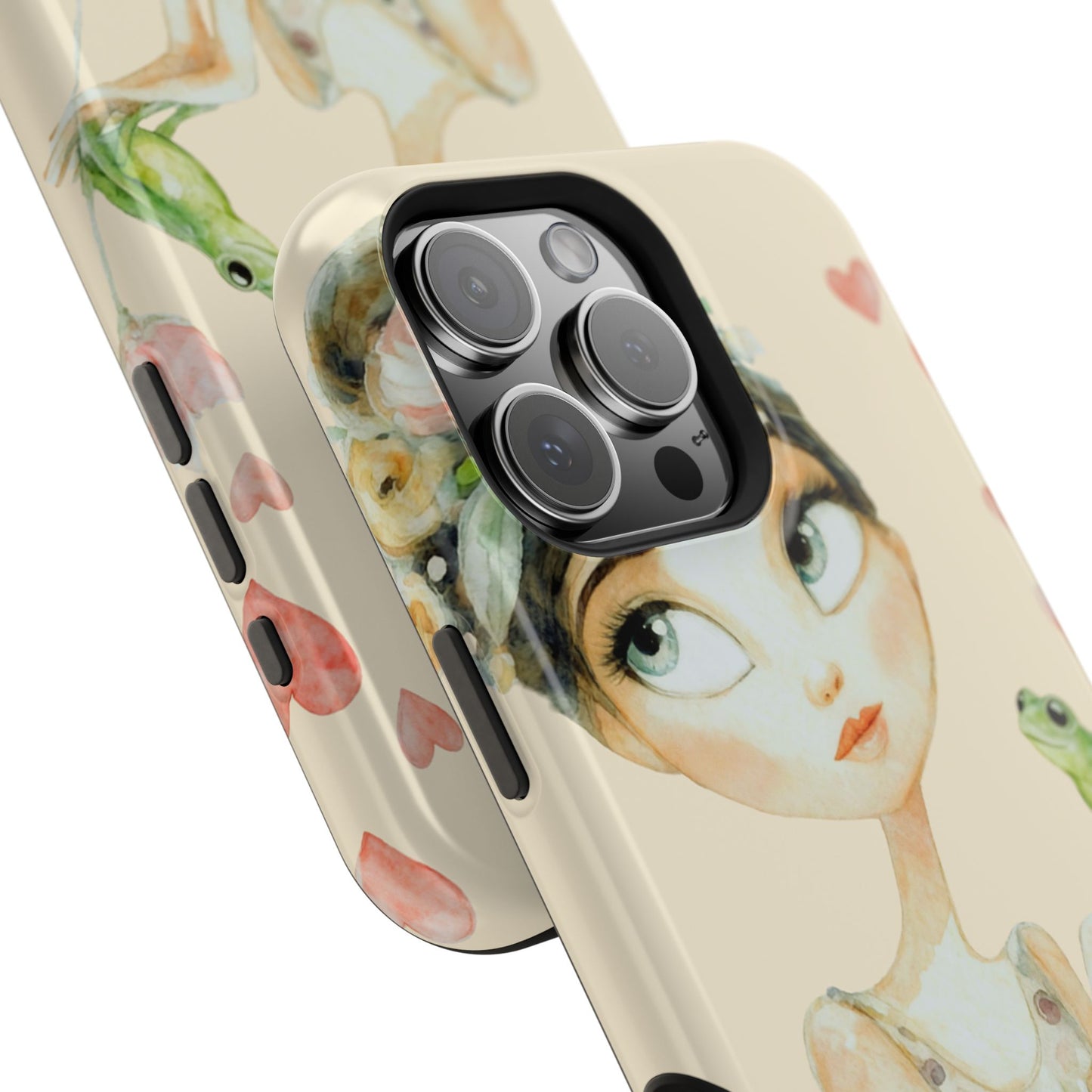Whimsical Girl with Frog Magnetic Impact Phone Case