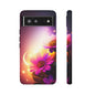 Floral Moonlight Phone Case – Purple Daisy Protective Cover