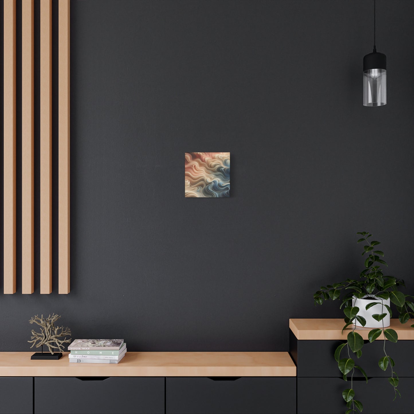Abstract Swirl Matte Canvas Wall Art — Fluid Earth Tones, Stretched 1.25"