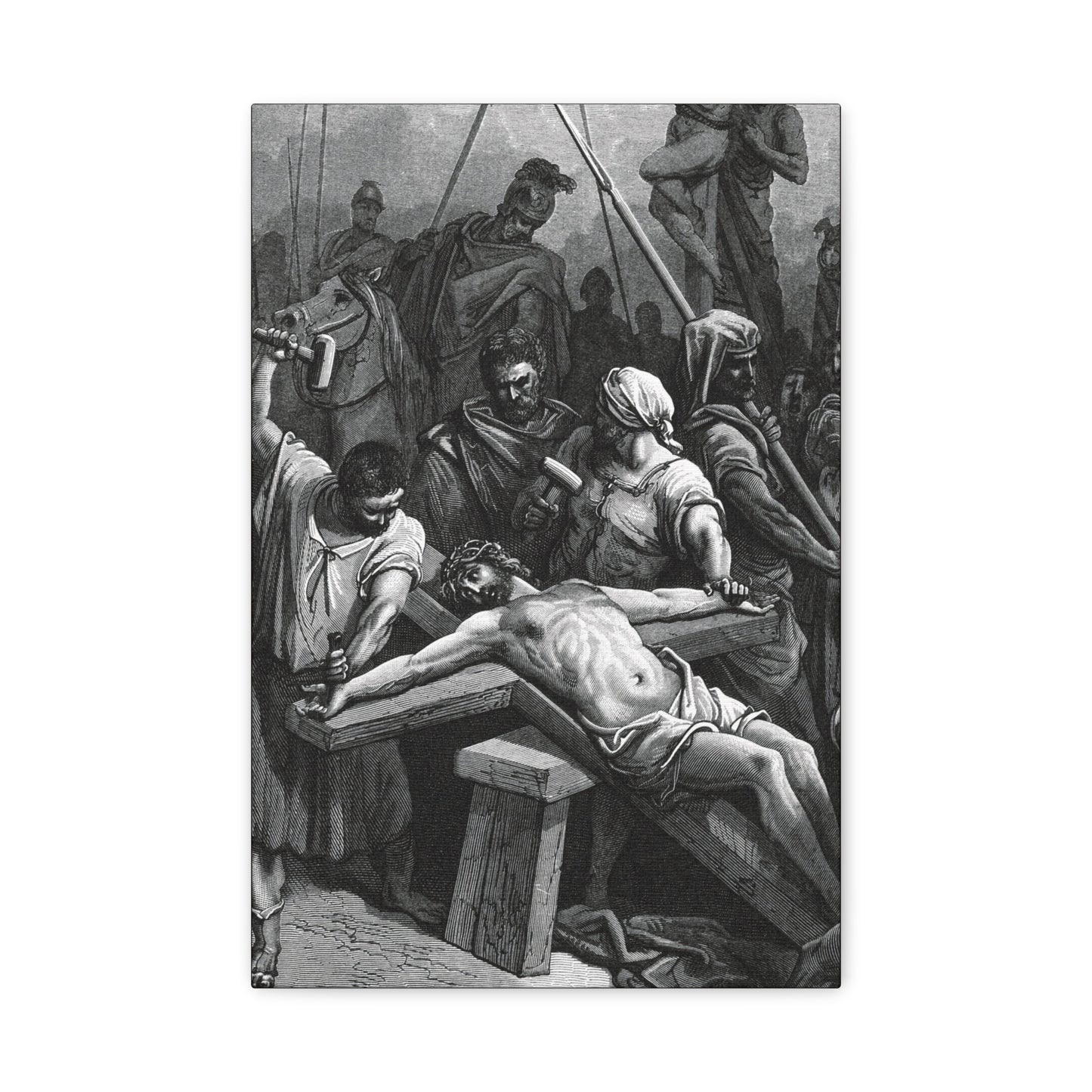 Crucifixion Art Matte Canvas Print – Stretched Religious Wall Decor