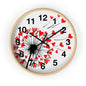 Heart Dandelion Wall Clock — Romantic Red Heart Seeds Decorative Clock
