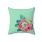 Floral Throw Pillow, Cozy Home Decor, Gift for Her, Spring Decoration, Elegant Cushion, Vibrant Accent Pillow