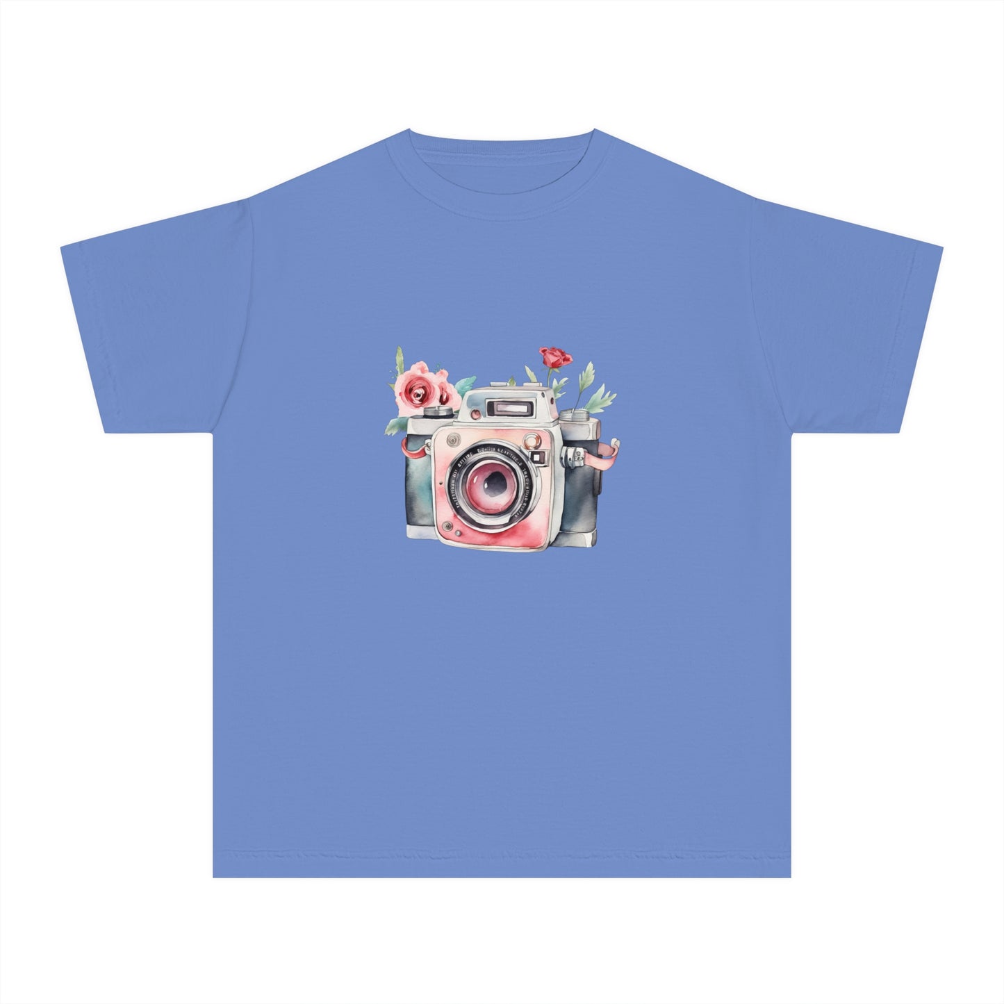 Floral Camera Youth Tee, Cute Teen Shirt