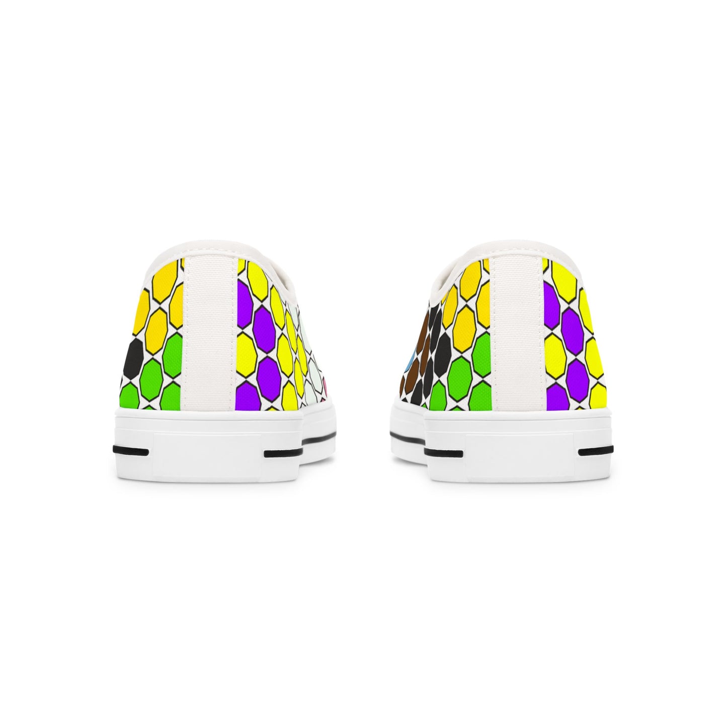 Colorful Polka Dot Low Top Sneakers — Women’s Casual Retro Pattern Shoes
