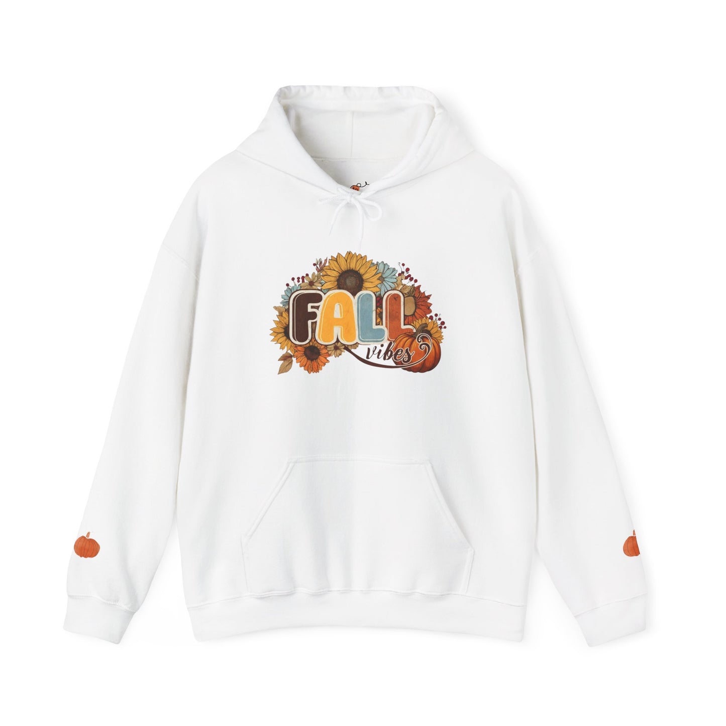 Cozy Fall Vibes Hoodie, Unisex Sweatshirt for Autumn, Pumpkin Design, Perfect for Thanksgiving, Gift for Friends, Seasonal Wear