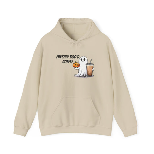 Ghostly Coffee Unisex Hoodie, Halloween Sweatshirt, Cute Fall Apparel, Cozy Casual Wear, Gift for Coffee Lovers, Fun Spooky Style