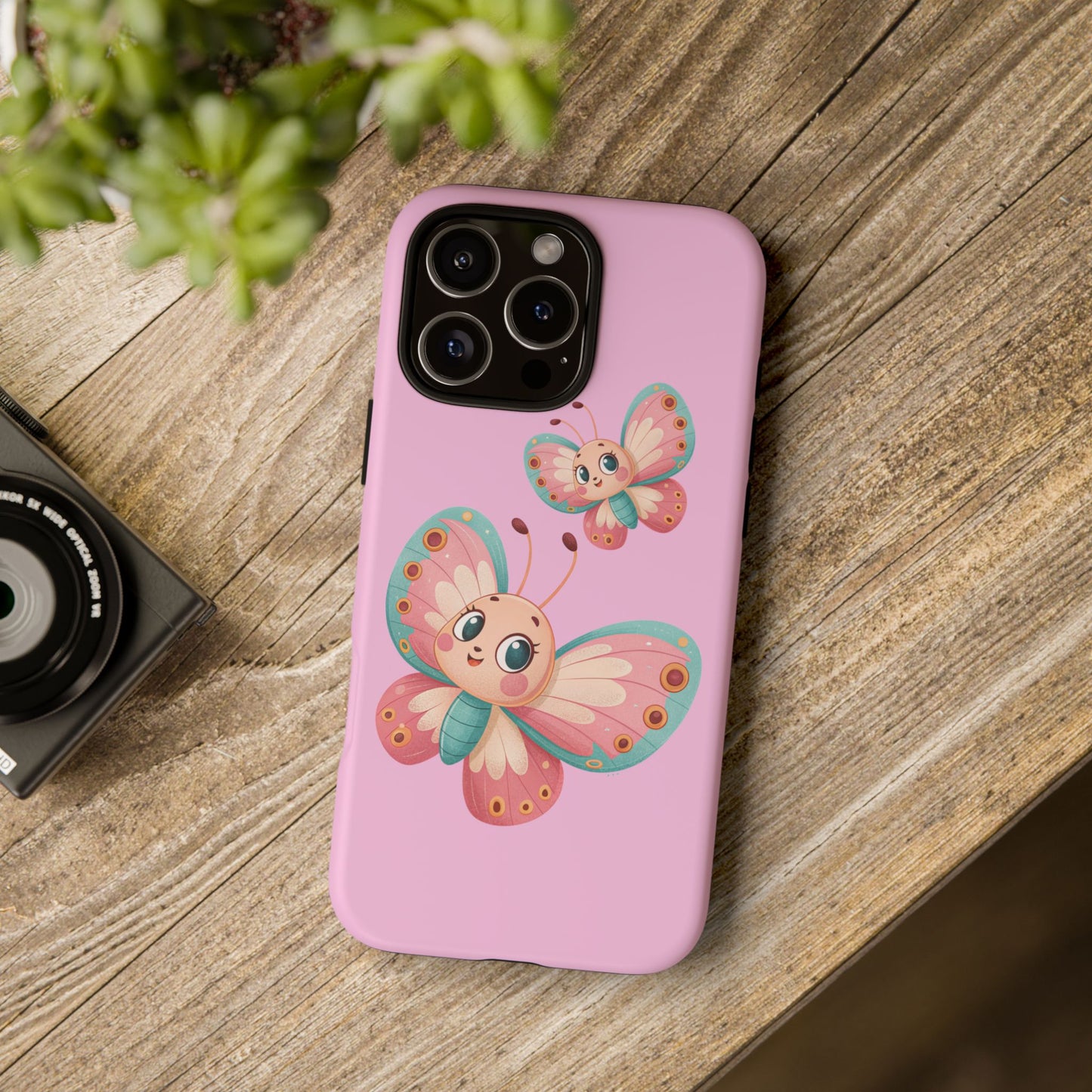 Cute Butterfly Phone Case, Tough Phone Cover, Girly Phone Accessory, Unique Gift for Her, Kids Phone Case, Floral Design Case