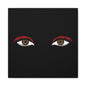 Red Lashes Wall Art Canvas — Glam Eyes Makeup Decor