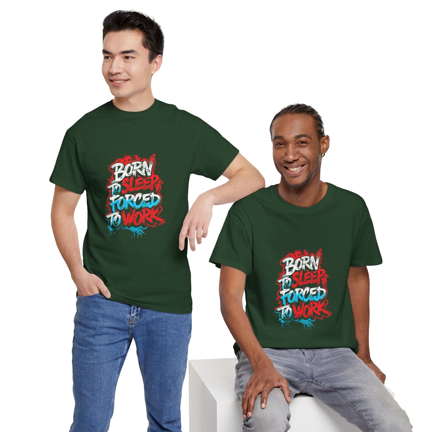Born to Sleep, Forced to Work T‑Shirt — Funny Graphic Tee for Night Owls