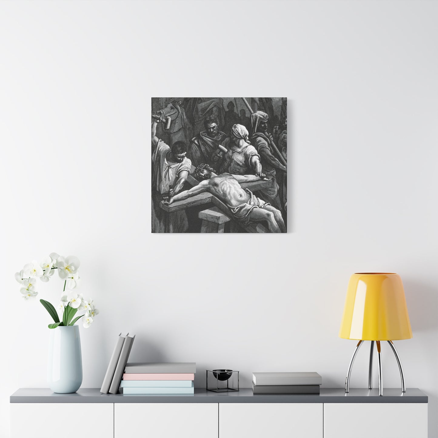Crucifixion Art Matte Canvas Print – Stretched Religious Wall Decor